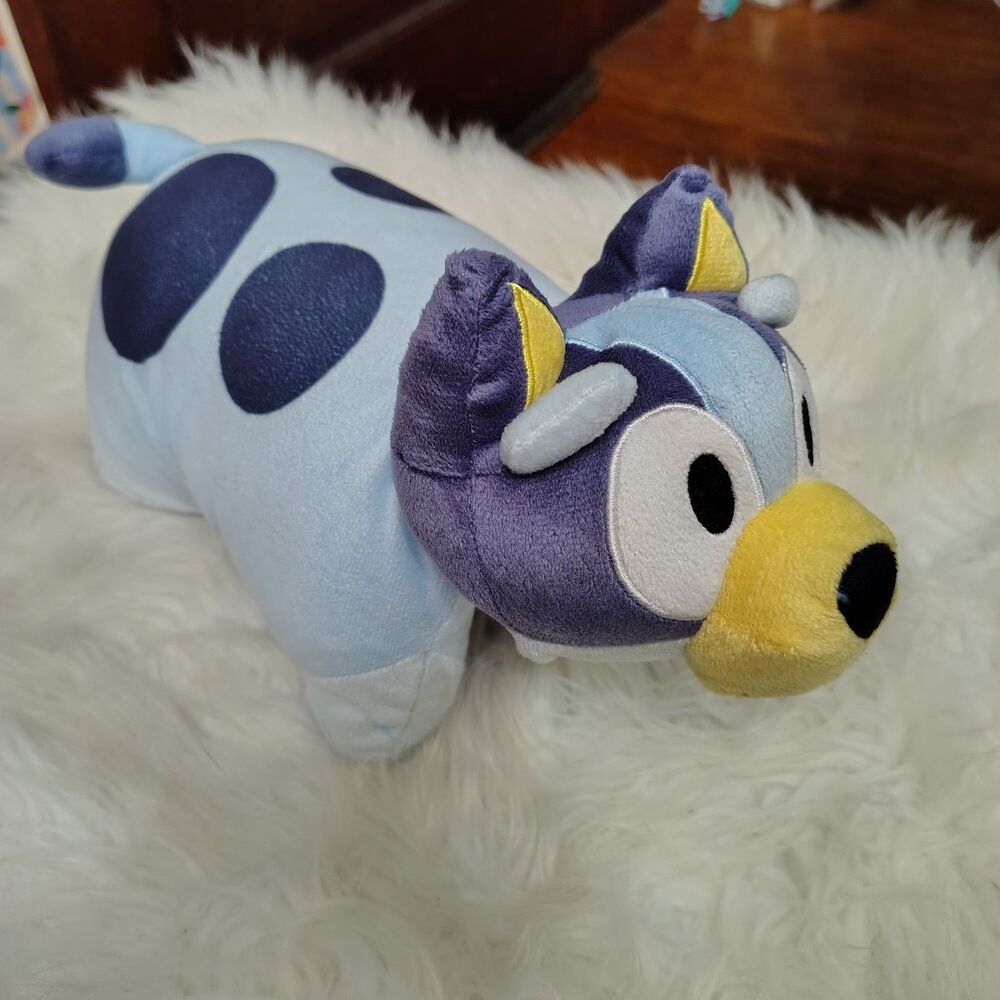 Pillow Pets Bluey Plush Toy Kids 12x9 Blue Spotted Dog Character